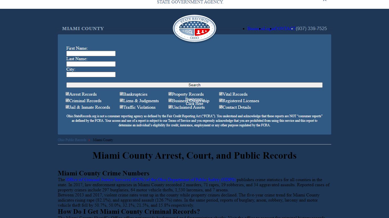 Miami County Arrest, Court, and Public Records